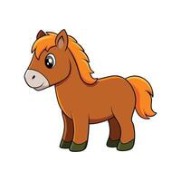 Stylized Shetland Pony on White Background vector