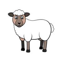 Stylized Suffolk Sheep on White Background vector