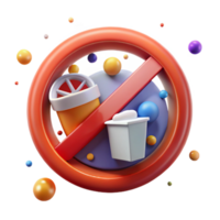 wonderful traditional No Littering Sign Red Circle Trash Icon Cutout for Environment high resolution png