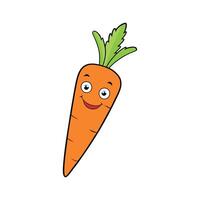 Stylized Nantes Carrot on White Background vector