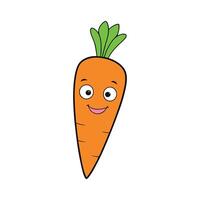 Nantes Carrot Unique on White Background vector