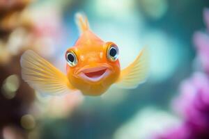 A close up of a fish with big eyes photo