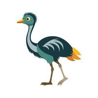Stylized Emu on White Background vector