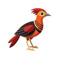 Stylized Rail Bird on White Background vector