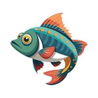 Fish Unique Styles on White Background vector