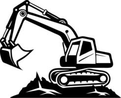 Heavy Duty Excavator Illustration for Construction Projects and Graphic Design vector