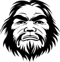 Angry Sasquatch Face Art for Unique Tattoo Designs and Creative Illustrations vector