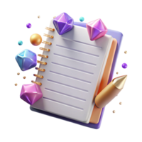 dramatic artistic Notebook Paper Lined Sheets Isolated for Writing Projects original png