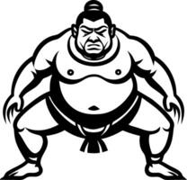 Dynamic Sumo Wrestler Illustration Perfect for Tattoo Design and Mascot Graphics vector