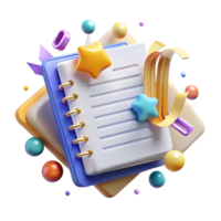 dramatic creative Notebook Paper with Wide Lines Writing Pad for Notes Transparent Background for School high resolution png