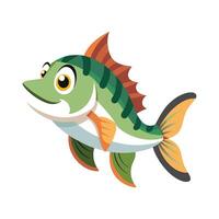 Charming Design of General Finn Fish. vector