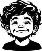 Charming Smiling Child Portrait Illustration for Creative Projects and Designs vector