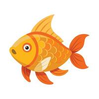 Ginger Fish Artistic Design on White Background vector