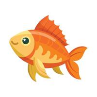 Stylized Ginger Fish Design on White Background vector