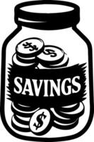Savings Jar with Coins Financial Savings Concept Ideal for Budgeting and Financial Planning vector
