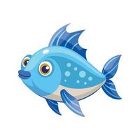 Stylized Godzilla Fish II on White Background vector