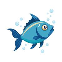 Godzilla Fish Unique Representation on White Background vector
