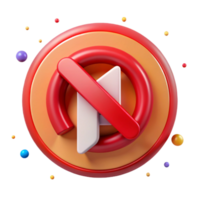 dramatic artistic No U Turn Sign Red Circle Arrow Cutout for Traffic Control professional png