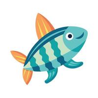 Stylized Great White Fish II on White Background vector