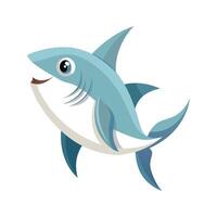 Great White Fish Creative on White Background vector