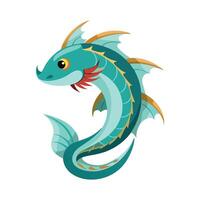 Hydra Fish Creative on White Background vector