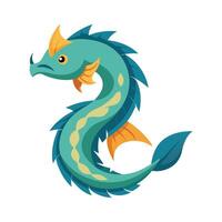 General Hydra Fish on White Background vector