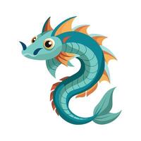 Hydra Fish Unique Representation on White Background vector