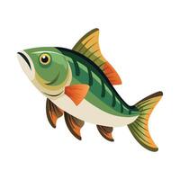 General Lake Fish on White Background vector