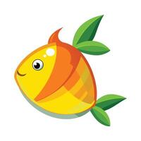 Mango Fish on White Background Illustration vector
