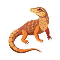 PeachThroated Monitor on White Background Artistic vector