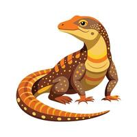 Stylized PeachThroated Monitor on White Background vector