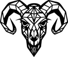 Geometric Ram Skull Art Ideal for Tattoo Designs and Unique Illustrations vector