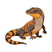 General PeachThroated Monitor on White Background vector