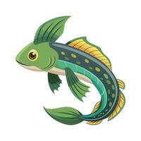Siamese Algae Eater on White Background vector