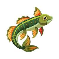 Stylized Siamese Algae Eater on White Background vector