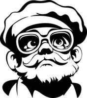 Vintage Hipster Man with Glasses and Beard Illustration for Unique Design Projects vector
