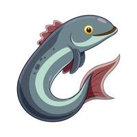 South American Lungfish Unique on White Background vector