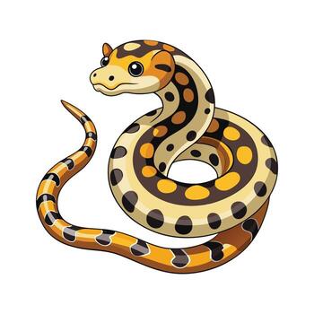 manchado pitón en blanco antecedentes ilustración vector