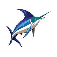 Swordfish on White Background Illustration vector
