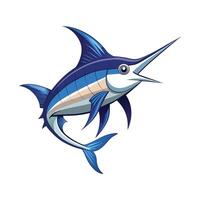 Stylized Swordfish on White Background vector