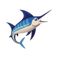 Swordfish Unique on White Background vector