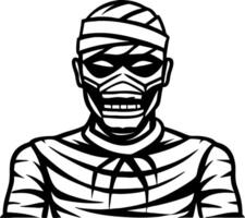 Mysterious Mummy Character Illustration for Halloween Decorations and Graphic Design Projects vector