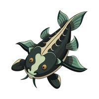 Stylized Upside Down Catfish vector