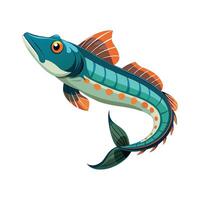 Unique Viperfish on White Background vector
