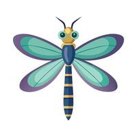 Stylized Dragonfly on White Background vector