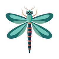 Unique Dragonfly Design on White Background vector