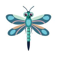 General Dragonfly on White Background vector