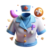 serene abstract Nurse Uniform Healthcare Professional Isolated for Medical Graphics high resolution png