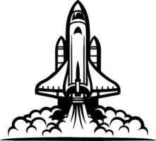 Rocket Launch Illustration for Tattoo Design Educational Materials and Childrens Coloring Books vector
