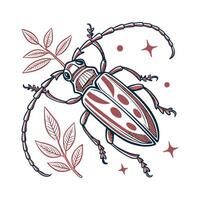 Xylotrechus Colonus on Bright White Surface vector